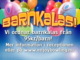 Barnkalas frn 95:- / Barn.
Alla dagar i veckan....