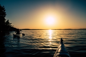 Guided kayak tour around islands of Stockholm Archipelago